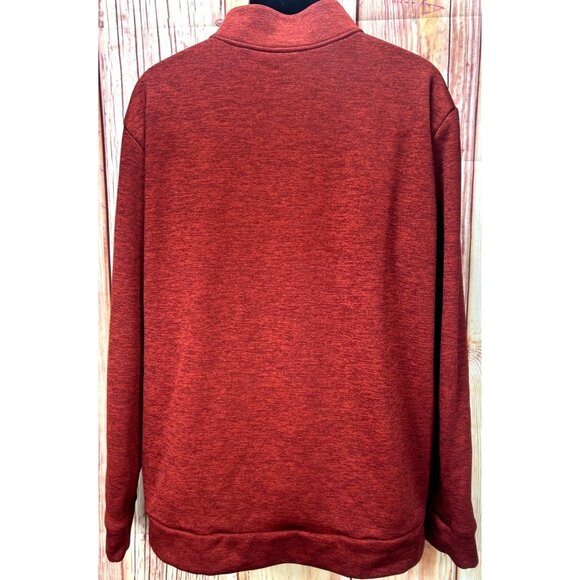 Under Armour Mens Loose Fit Red Quarter-Zip Pullover XXL - Picture 2 of 6